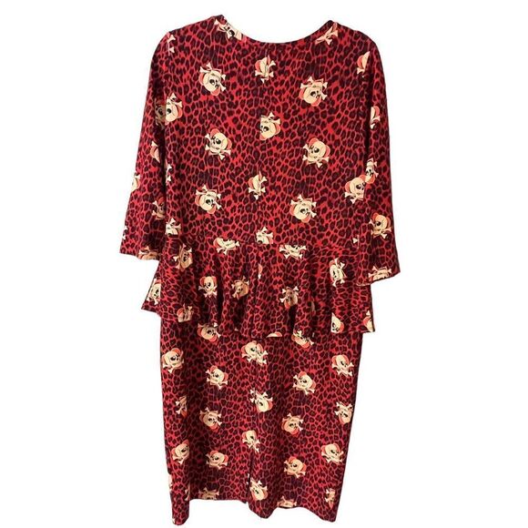 Torrid red leopard print dress with skulls 1X NWT - Picture 3 of 4